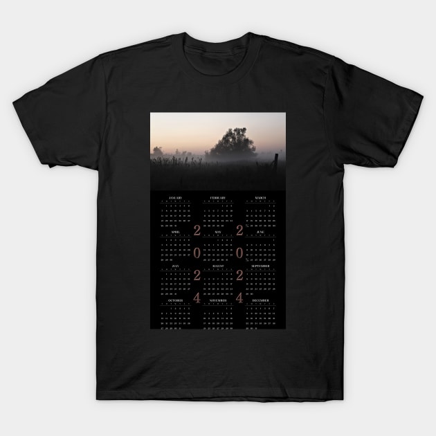 In a Twilight Mist • 2024 Year-at-a-glance Calendar T-Shirt by photoclique